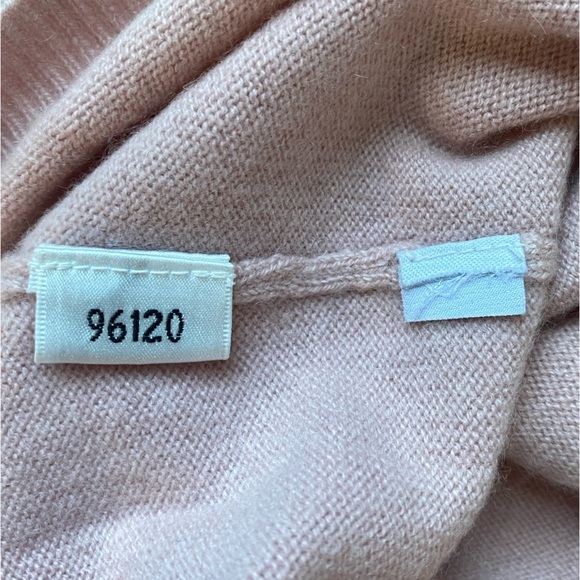 Ann Taylor 100% Cashmere Blush Pink Sleeveless Turtleneck Sweater XL - Picture 7 of 9